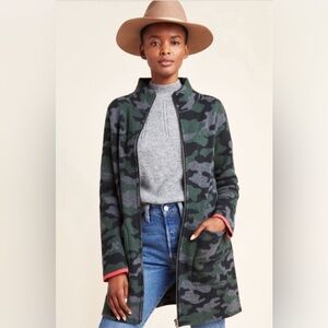 Anthropologie Field Flower Wool Coat, Size Small